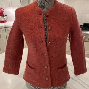 Vintage Geiger of Austria Boiled Wool Jacket | Pink | Size 42